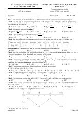 Đề thi thử TN THPT 2026 môn Toán cụm trường THPT số 1 – Hà Nội